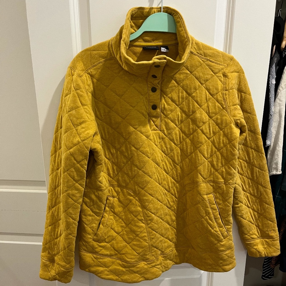 Marmot mustard yellow pullover